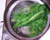 山菜と菜の花の豆乳スープ作り方1写真