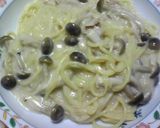 きのことツナのクリームソースパスタ作り方3写真