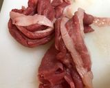 お手頃外国産切り落とし牛肉で牛丼の具作り方1写真
