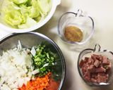 色どりが綺麗なチャーハン♡作り方1写真