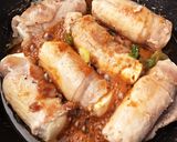 昨日の!冷ややっこで、肉巻き作り方5写真