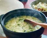 茅の舎だしで作る鶏肉入り七草がゆ作り方6写真