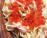 サーモンといくらのクリームパスタ作り方4写真