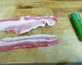 おつまみに。ネギの葉の豚バラ巻き作り方1写真