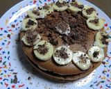 小学生と作る、チョコバナナホールケーキ作り方4写真