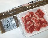 牛肉とごぼうとこんにゃくの白ゴマ味噌煮作り方1写真