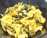 美味しい♪炒り卵入り野沢菜の油炒め作り方6写真