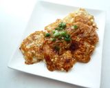 なめたけの豆腐とろふわ もっちり焼き作り方4写真