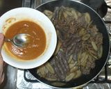 牛肉とごぼうとこんにゃくの白ゴマ味噌煮作り方10写真