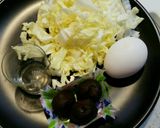 わが家の玉子と白菜の味噌汁｡.:*♡✿ฺ作り方1写真