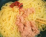 梅とツナの和風パスタ作り方3写真