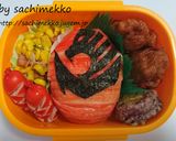 キュウレンジャー シシレッド♡キャラ弁作り方5写真