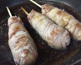 甘辛タレの肉巻きおにぎり棒作り方9写真