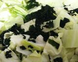 簡単!キャベツとワカメの和え物作り方1写真