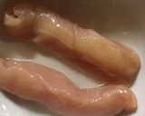 青梗菜と鶏ササミの梅昆布茶和え(^-^)作り方1写真