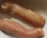 青梗菜と鶏ササミの梅昆布茶和え(^-^)作り方1写真
