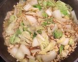 白菜とひき肉de簡単どんぶり作り方4写真