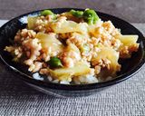 白菜とひき肉de簡単どんぶり作り方6写真