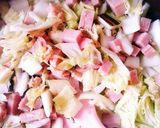 白菜と缶詰のチャーハン作り方1写真