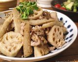 根菜と豚肉の麦味噌炒め作り方5写真