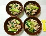 鶏もも肉とチンゲン菜とシメジのとろみ中華作り方11写真