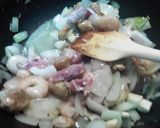 魚介と鶏の味噌パエリヤ作り方3写真
