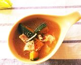 かぼちゃとベーコンのお味噌汁〃作り方2写真
