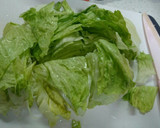 簡単☆レタスとハムのサッと炒め☆糖質オフ作り方1写真