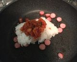 【1人前】キムチ炒飯 ソーセージver作り方3写真