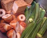 厚揚げとちくわとオクラの含め煮作り方2写真