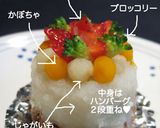 愛犬ごはん＊クリスマスのミニケーキ作り方3写真