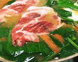 絶品☆れんこん&白菜・ほうれん草の豚肉鍋作り方6写真