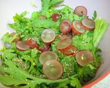 春菊とぶどうの簡単ゴマサラダ作り方3写真