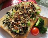 刻んだ蕪の葉っぱの和トースト作り方5写真