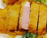厚切りハム♡カツの、トンカツ♡風盛り付け作り方1写真