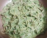 ほうれん草としめじのクリームパスタ作り方6写真