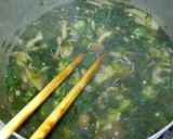 簡単朝食オクラときのこ あおさのお味噌汁作り方9写真
