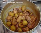 こっくり美味しい☆　栗と鶏肉の煮もの作り方5写真