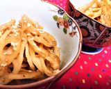 節約★香ばし~【レンコンと鶏皮の金平風】作り方18写真