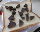 チョコレート☆チーズ☆トースト♪簡単作り方2写真