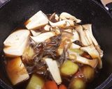 すき焼き風豆腐ときのこの煮物作り方4写真