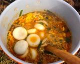 【山ごはん】卵スープで簡単、カルビクッパ作り方5写真