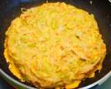 節約＆ヘルシー！もやしのお好み焼き風作り方5写真