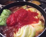 早生のロールキャベツ 温野菜添え作り方8写真