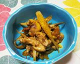 ごぼうと豚肉の甘辛☆カレー風味作り方4写真