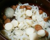犬ご飯　レバーソーセージ入り煮込みうどん作り方3写真