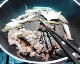 豚肉と白ネギのみそだれ生姜炒め作り方3写真