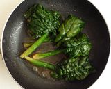 ちぢみほうれん草の肉包み焼き作り方6写真