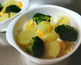 ポテトとブロッコリーと卵のカレーチーズ焼作り方5写真