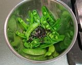 スナップエンドウの塩昆布和え作り方2写真